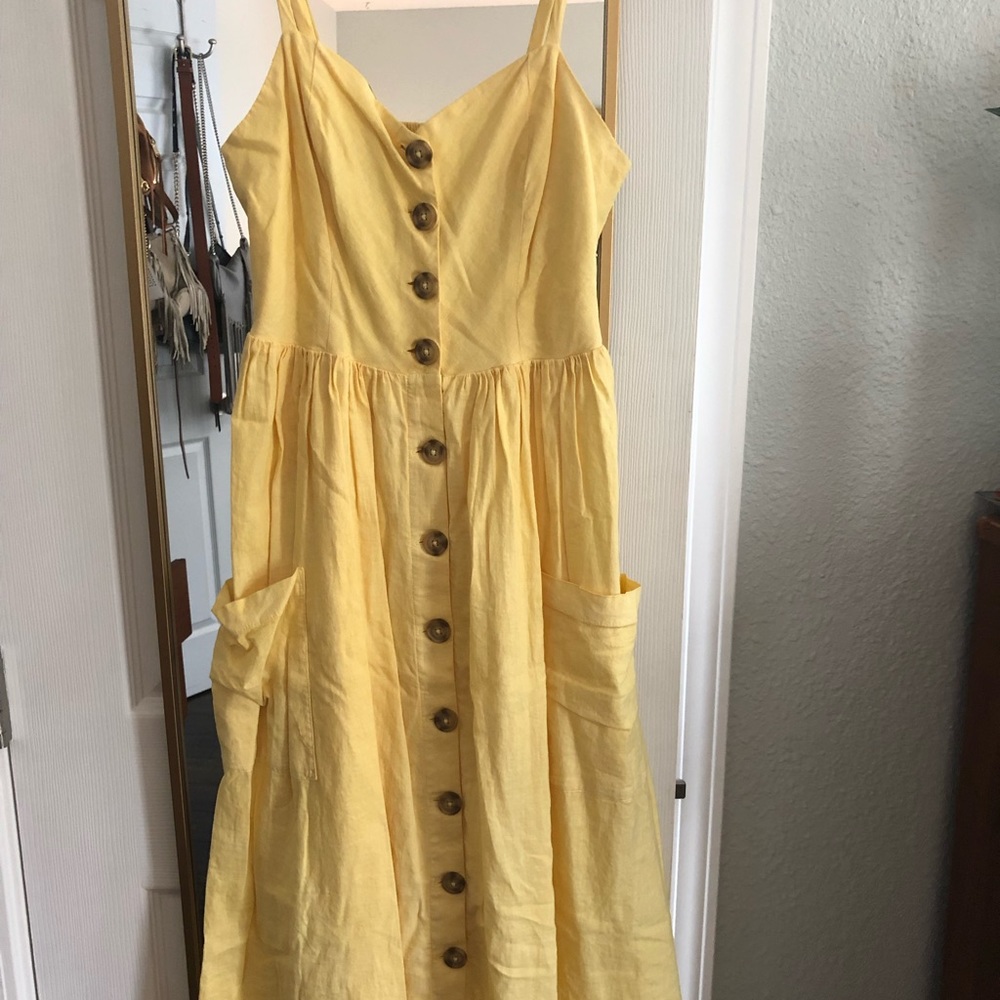 COPY - Urban outfitters yellow midi dress
